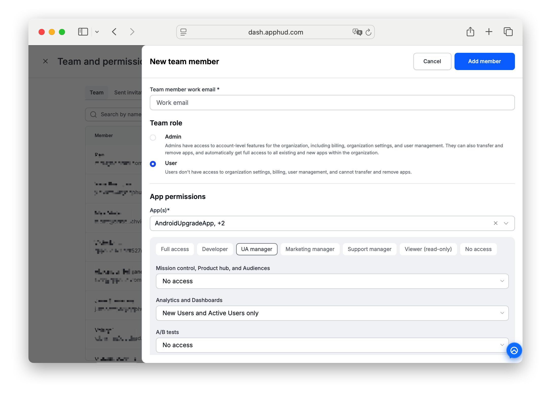 Role-based Permissions for collaborators at Apphud