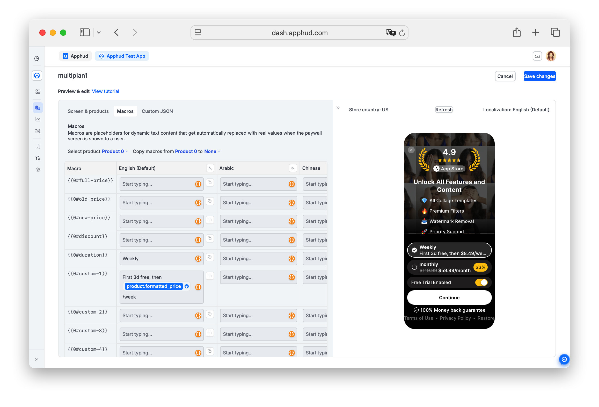 Paywall Screen for Win Back campaings at Apphud