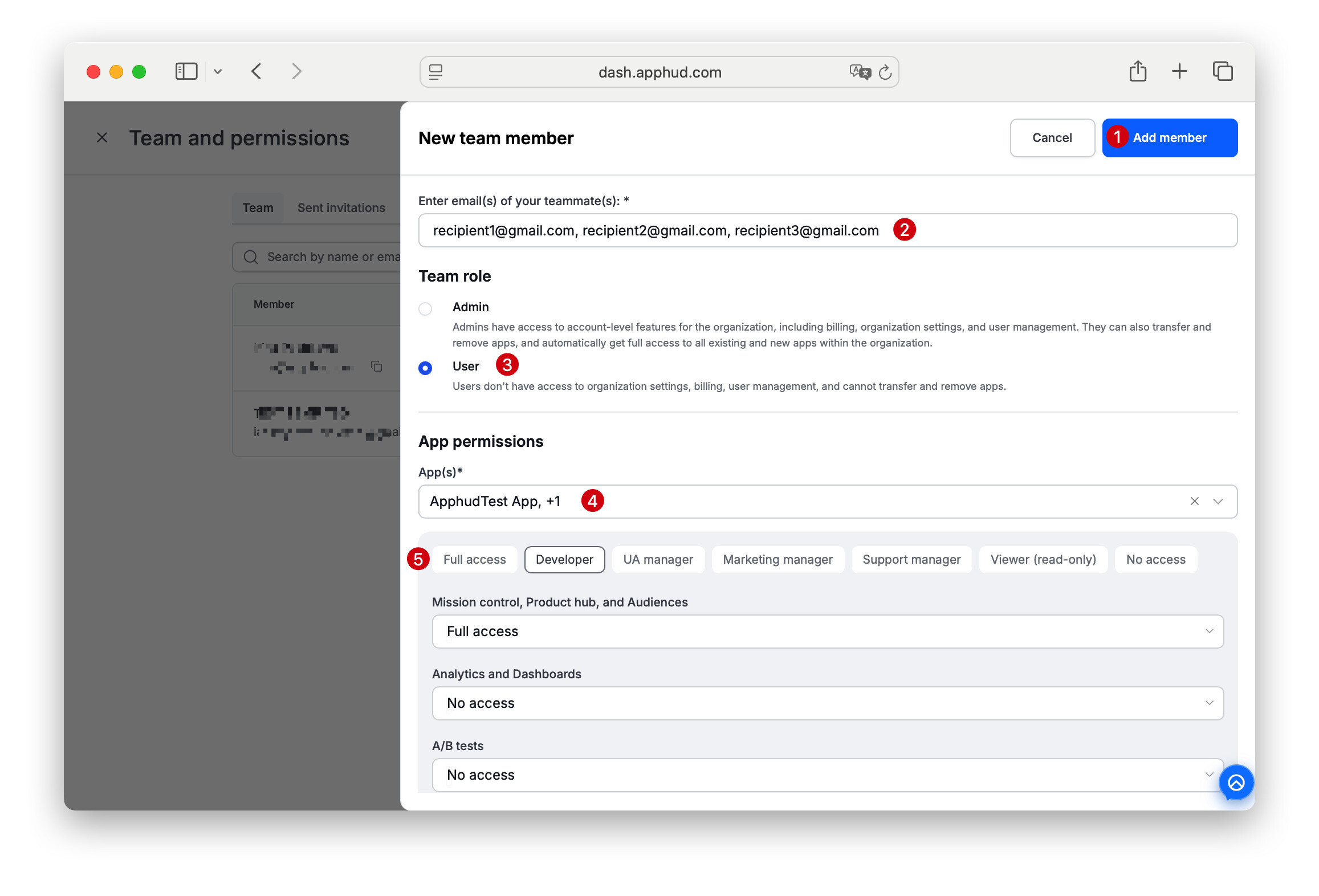 Setting Role-based Permissions for collaborators at Apphud